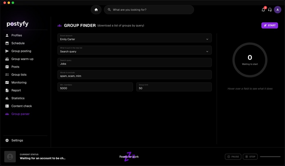 Group parser